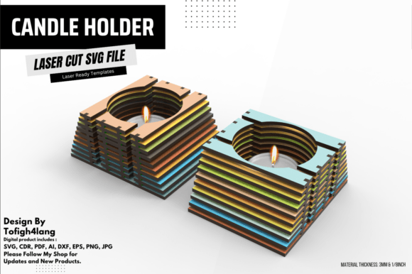 Portavelas En Capas Creativo Digital